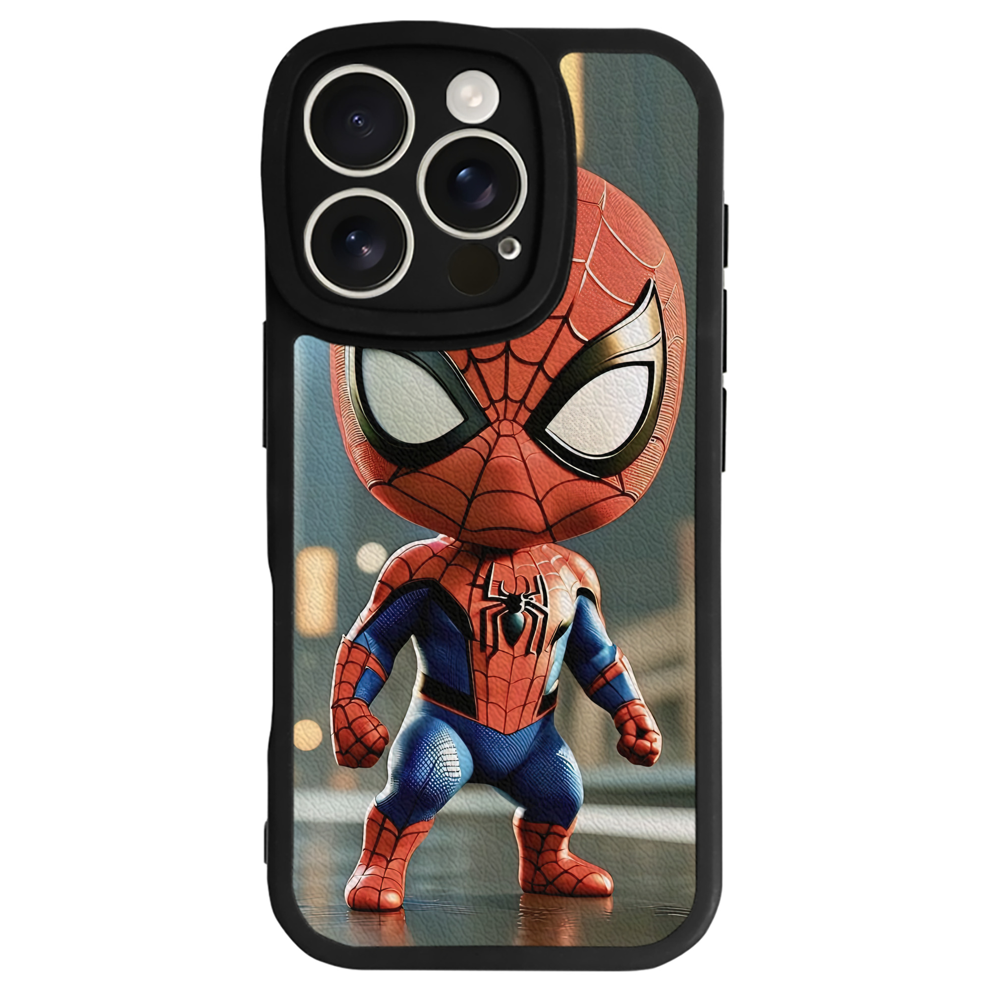 Spider Man スパイダーマン 【iPhone 16シリーズ対応】シリコンスマホケース（レザー調） 材質：シリコン